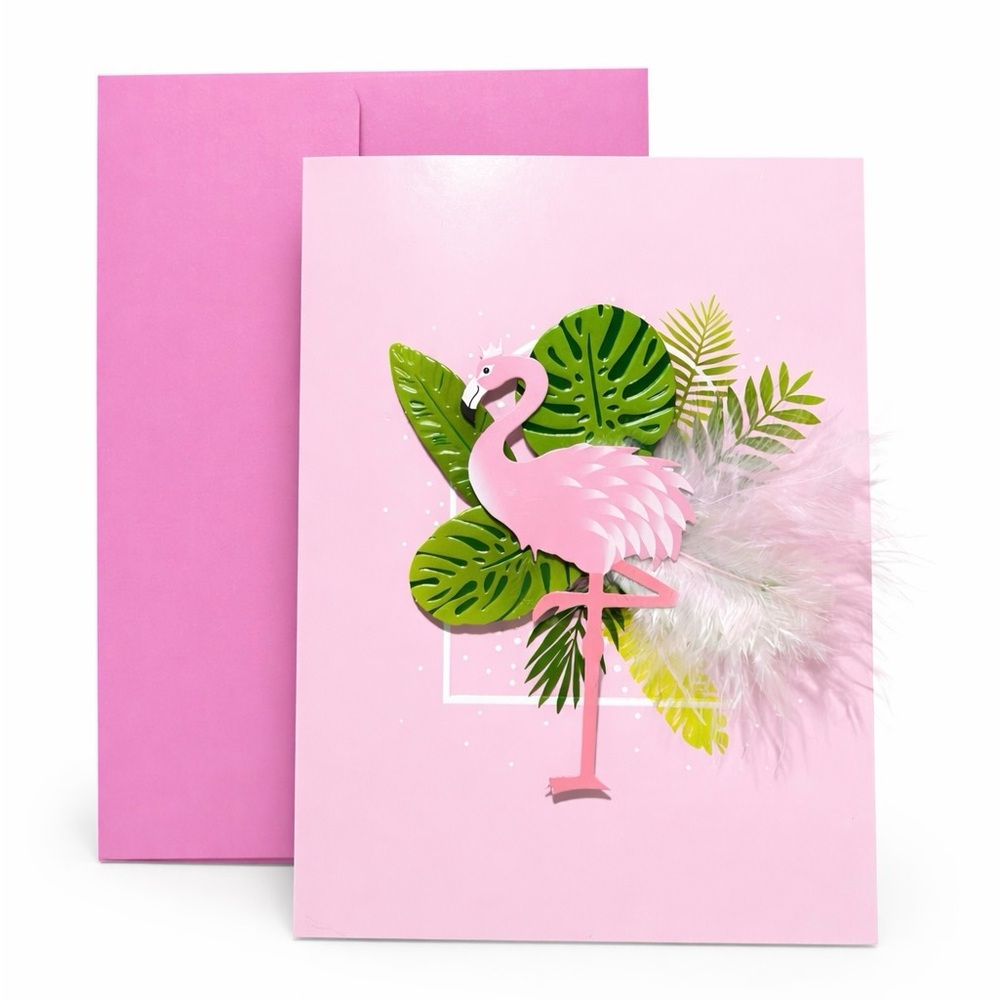 Pink Flamingo Party Invitation Card